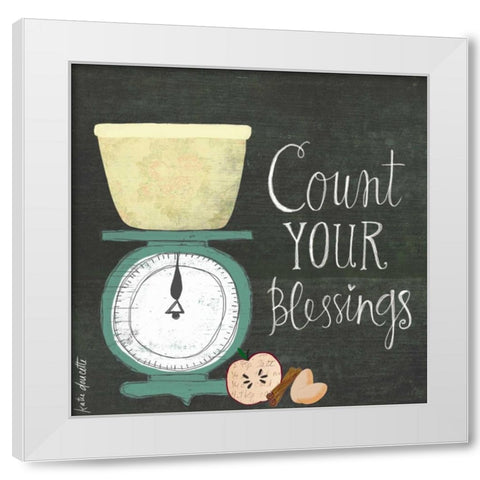 Count Your Blessings White Modern Wood Framed Art Print by Doucette, Katie