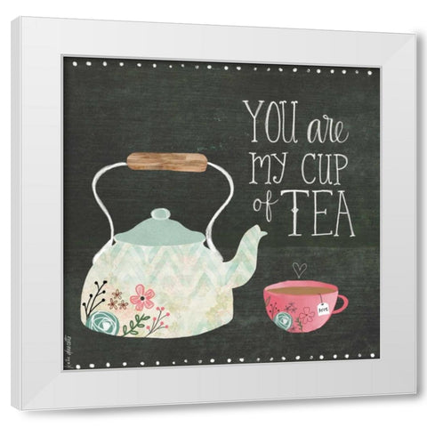 Tea Pot White Modern Wood Framed Art Print by Doucette, Katie