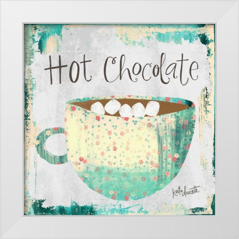 Hot Chocolate White Modern Wood Framed Art Print by Doucette, Katie