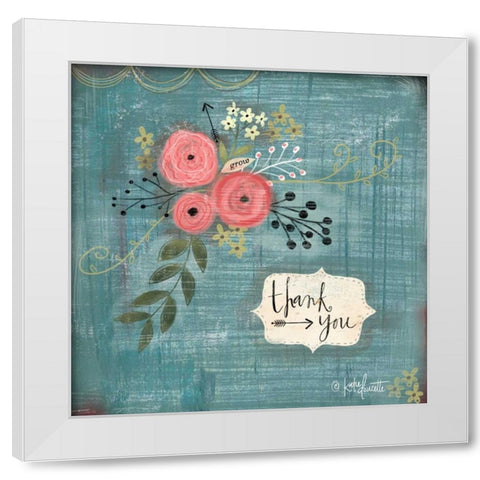 Thank You Bouquet White Modern Wood Framed Art Print by Doucette, Katie