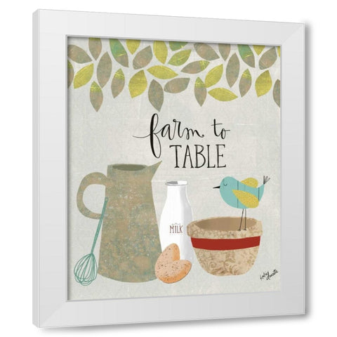 Farm to Table White Modern Wood Framed Art Print by Doucette, Katie