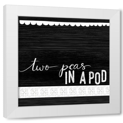 Two Peas in a Pod White Modern Wood Framed Art Print by Doucette, Katie