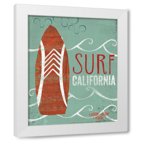 Surf White Modern Wood Framed Art Print by Doucette, Katie
