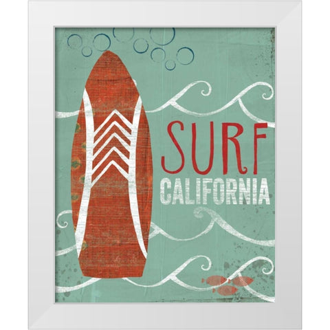 Surf White Modern Wood Framed Art Print by Doucette, Katie