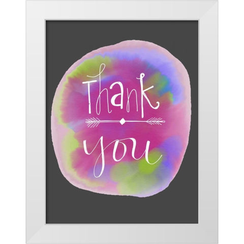 Thank You White Modern Wood Framed Art Print by Doucette, Katie