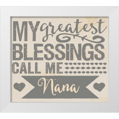 Greatest Blessings White Modern Wood Framed Art Print by Doucette, Katie