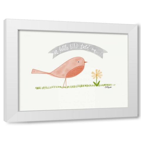 Little Bird White Modern Wood Framed Art Print by Doucette, Katie