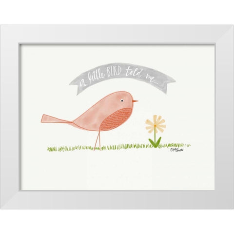 Little Bird White Modern Wood Framed Art Print by Doucette, Katie