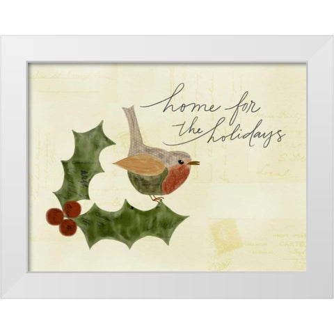 Home for the Holidays White Modern Wood Framed Art Print by Doucette, Katie