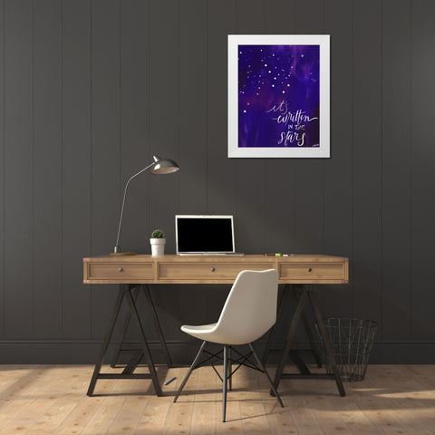 Written in the Stars White Modern Wood Framed Art Print by Doucette, Katie