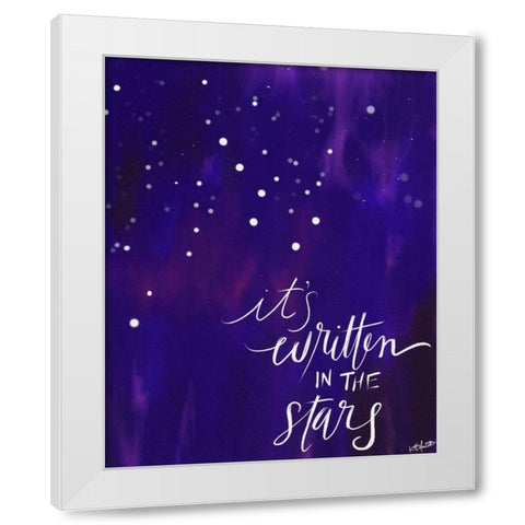 Written in the Stars White Modern Wood Framed Art Print by Doucette, Katie