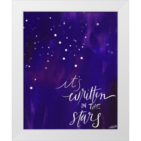 Written in the Stars White Modern Wood Framed Art Print by Doucette, Katie