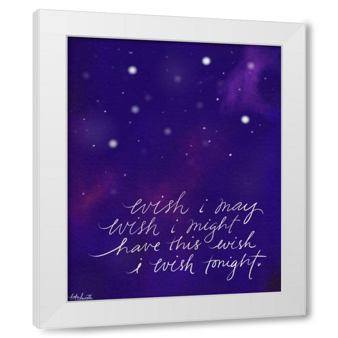 Wish I May White Modern Wood Framed Art Print by Doucette, Katie