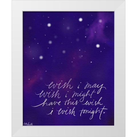Wish I May White Modern Wood Framed Art Print by Doucette, Katie