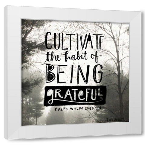 Being Grateful White Modern Wood Framed Art Print by Doucette, Katie