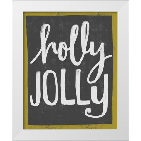 Holly Jolly III White Modern Wood Framed Art Print by Doucette, Katie