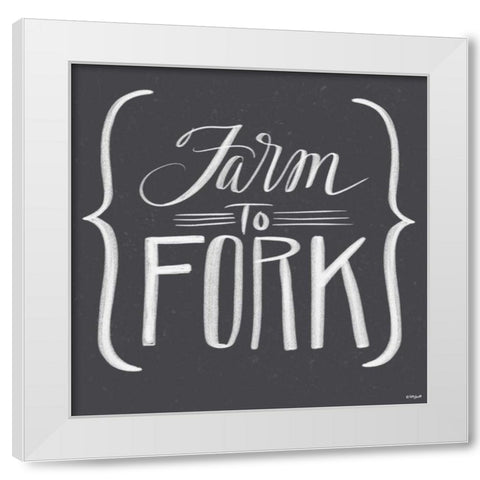 Farm to Fork White Modern Wood Framed Art Print by Doucette, Katie