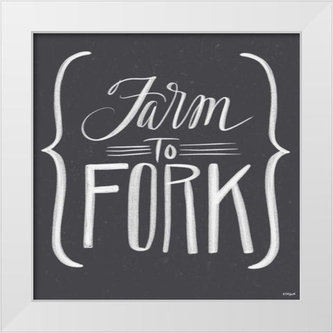 Farm to Fork White Modern Wood Framed Art Print by Doucette, Katie