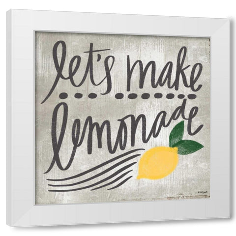 Lets Make Lemonade White Modern Wood Framed Art Print by Doucette, Katie
