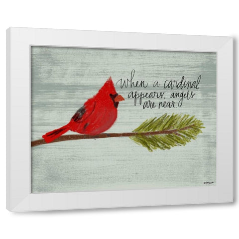 Cardinal White Modern Wood Framed Art Print by Doucette, Katie