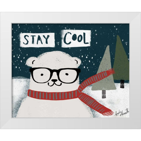 Stay Cool White Modern Wood Framed Art Print by Doucette, Katie