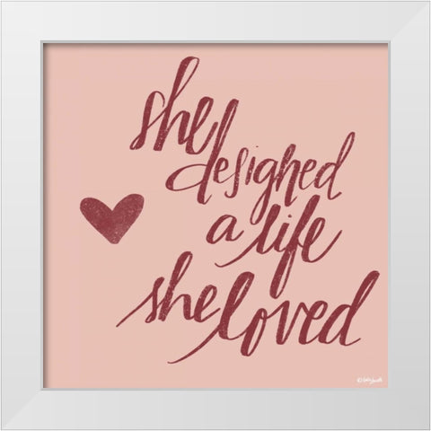 She Designed a Life White Modern Wood Framed Art Print by Doucette, Katie