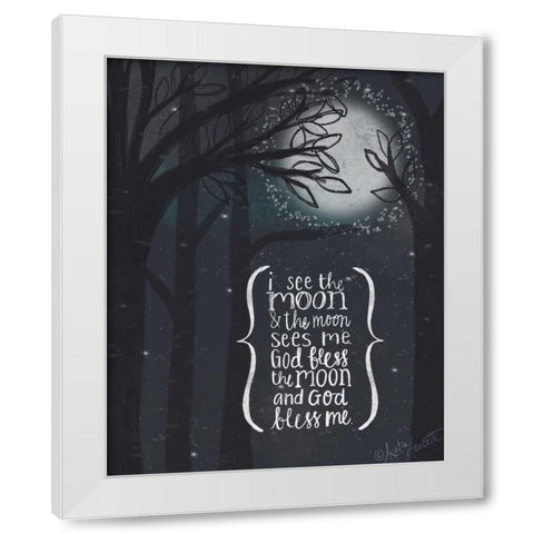 I See the Moon White Modern Wood Framed Art Print by Doucette, Katie