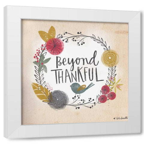 Beyond Thankful White Modern Wood Framed Art Print by Doucette, Katie