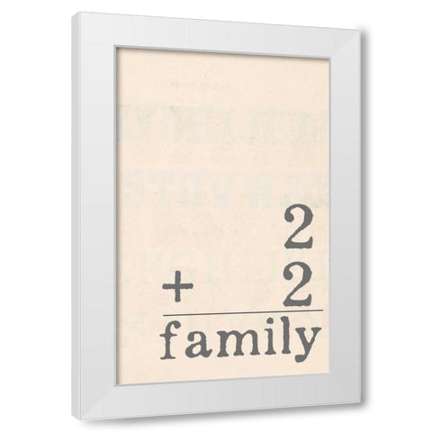 Family White Modern Wood Framed Art Print by Doucette, Katie