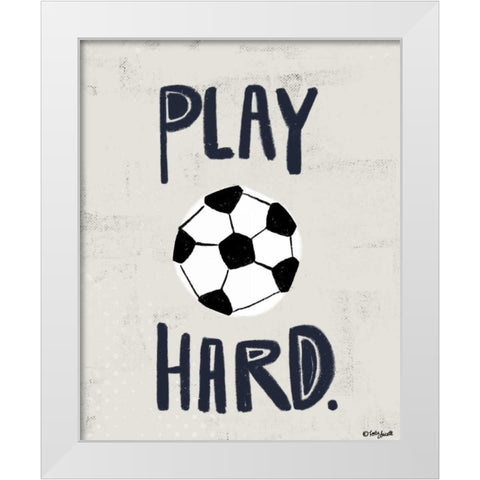 Soccer White Modern Wood Framed Art Print by Doucette, Katie