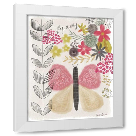 Fly Away White Modern Wood Framed Art Print by Doucette, Katie