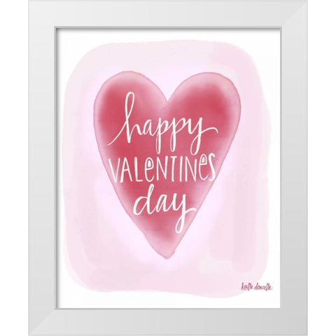 Valentines Day White Modern Wood Framed Art Print by Doucette, Katie