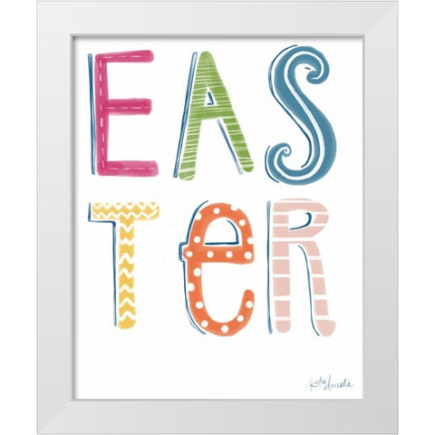 Easter II White Modern Wood Framed Art Print by Doucette, Katie