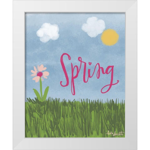 Spring White Modern Wood Framed Art Print by Doucette, Katie