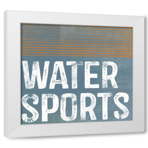 Water Sports White Modern Wood Framed Art Print by Doucette, Katie