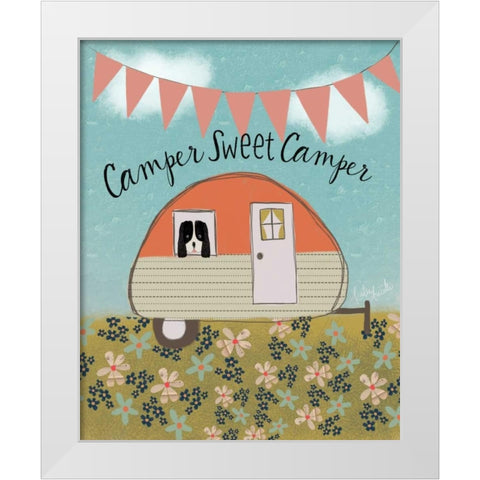 Sweet Camper White Modern Wood Framed Art Print by Doucette, Katie