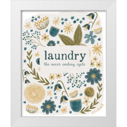 Laundry Cycle White Modern Wood Framed Art Print by Doucette, Katie