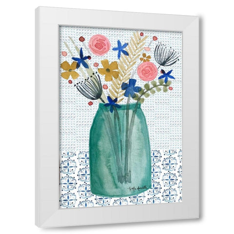 Bouquet in a Jar White Modern Wood Framed Art Print by Doucette, Katie