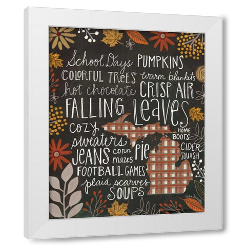 Fall White Modern Wood Framed Art Print by Doucette, Katie