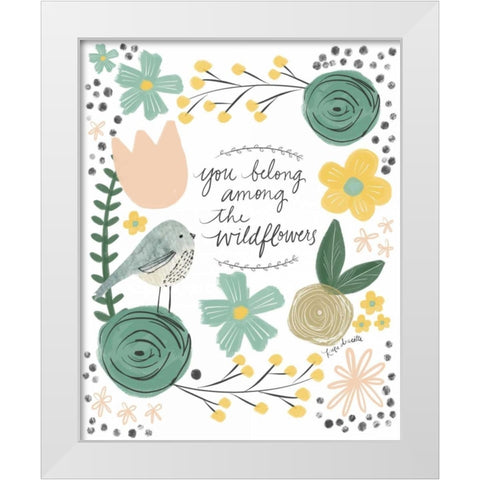 Among the Wildflowers White Modern Wood Framed Art Print by Doucette, Katie