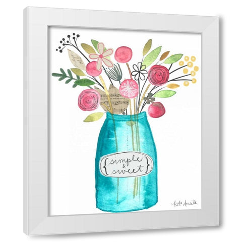 Simple and Sweet White Modern Wood Framed Art Print by Doucette, Katie