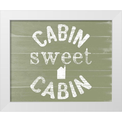 Cabin Sweet Cabin White Modern Wood Framed Art Print by Doucette, Katie