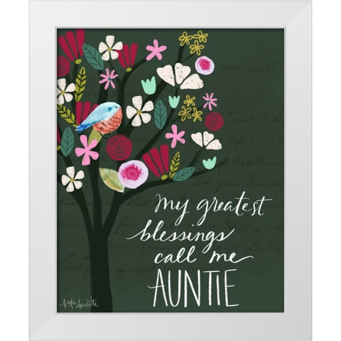 Auntie White Modern Wood Framed Art Print by Doucette, Katie