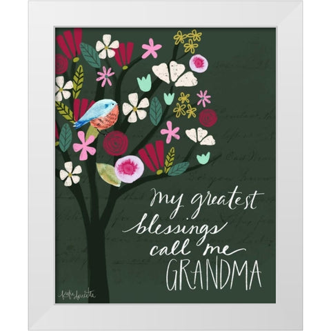 Grandma White Modern Wood Framed Art Print by Doucette, Katie