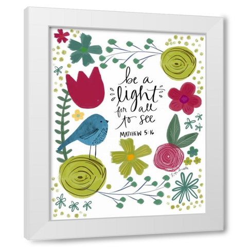 Be a Light White Modern Wood Framed Art Print by Doucette, Katie
