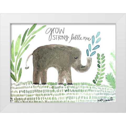 Grow Strong White Modern Wood Framed Art Print by Doucette, Katie