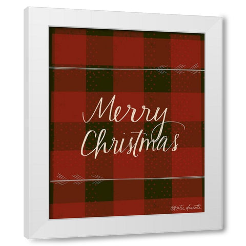 Merry Christmas White Modern Wood Framed Art Print by Doucette, Katie