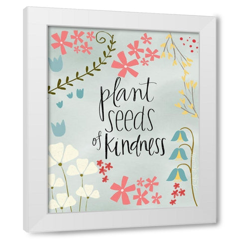 Plant Seeds White Modern Wood Framed Art Print by Doucette, Katie