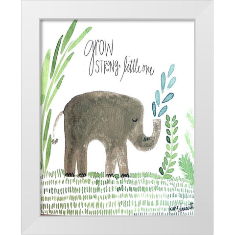Grow Strong White Modern Wood Framed Art Print by Doucette, Katie