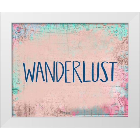 Wanderlust White Modern Wood Framed Art Print by Doucette, Katie